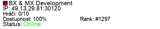 Server status banner
