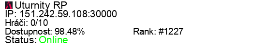 Server status banner