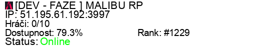 Server status banner
