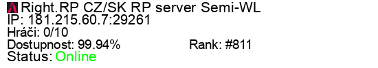 Server status banner