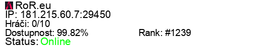 Server status banner