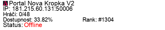 Server status banner