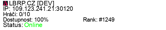 Server status banner