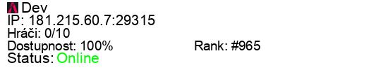 Server status banner