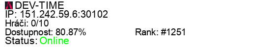 Server status banner