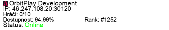 Server status banner