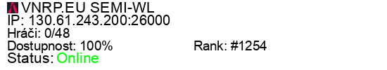 Server status banner