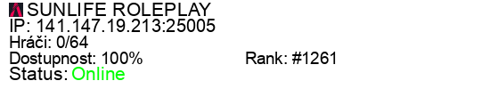 Server status banner