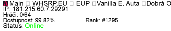 Server status banner