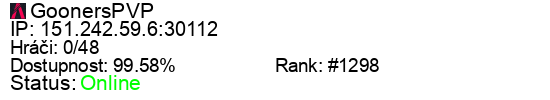 Server status banner