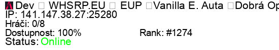 Server status banner