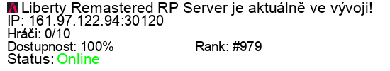 Server status banner
