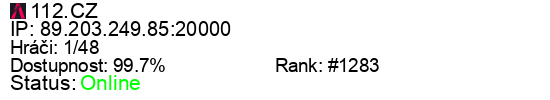 Server status banner