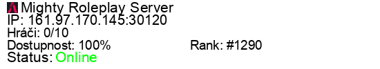 Server status banner