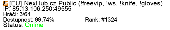 Server status banner