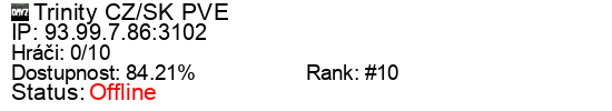 Server status banner