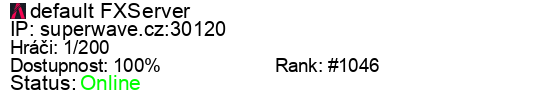 Server status banner